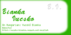 bianka vucsko business card