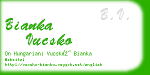 bianka vucsko business card